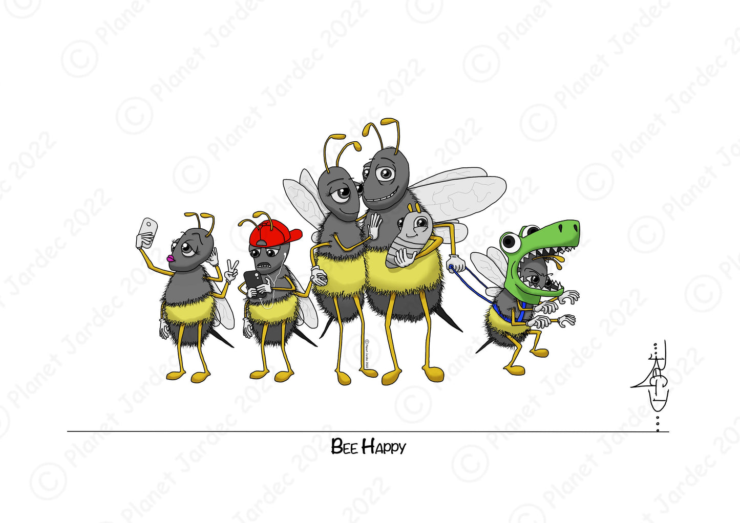 Hive "Bee Happy", by artist RegD