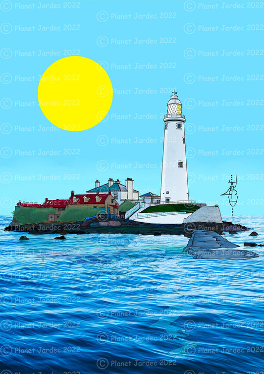 Coast "St Marys Lighthouse by day", by artist RegD