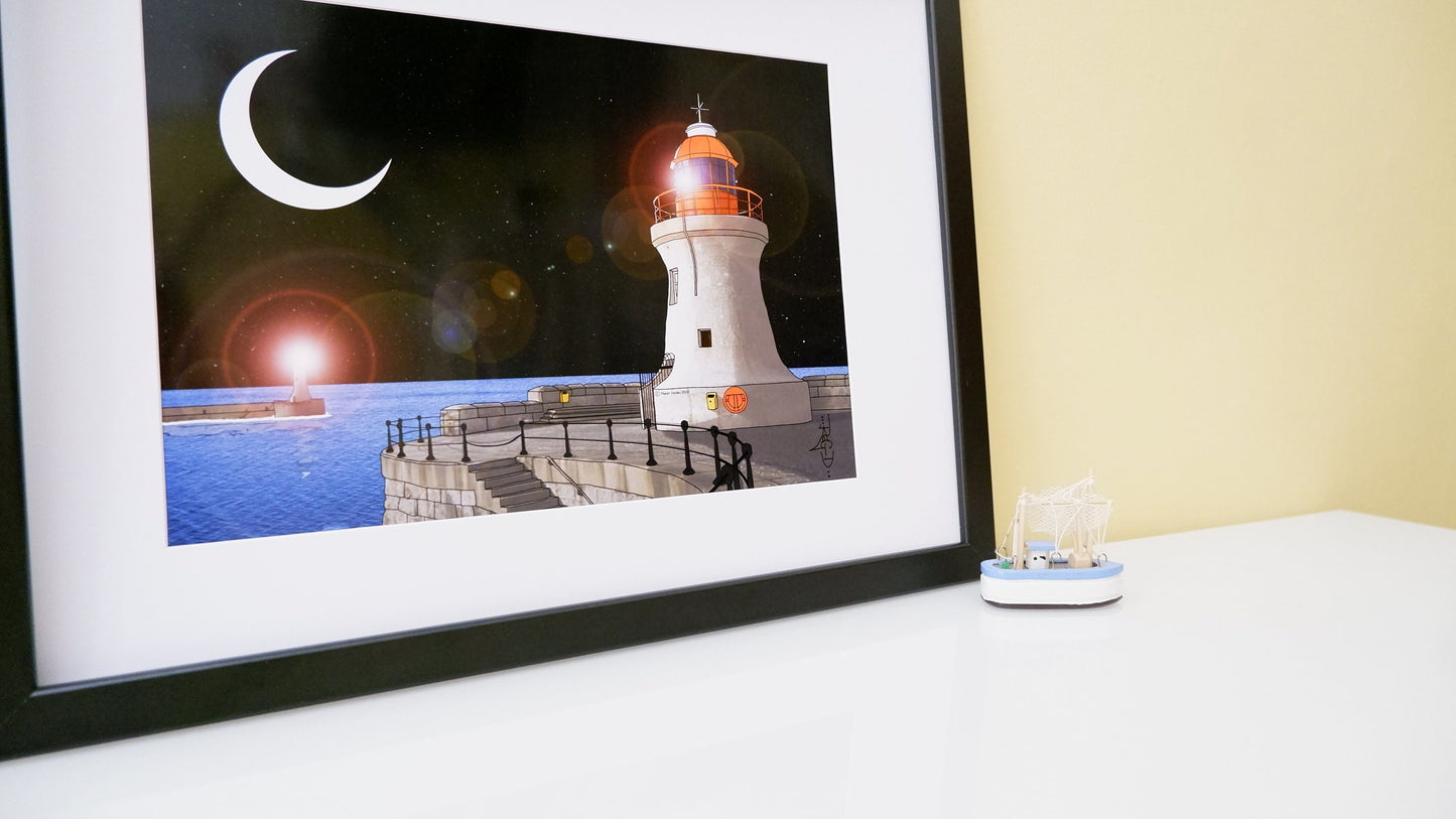 Coast "South Shields Pier by night", by artist RegD